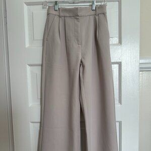 Abercrombie & Fitch Sloane Tailored Wide Leg Pant - 25, 0 Short, Light Taupe